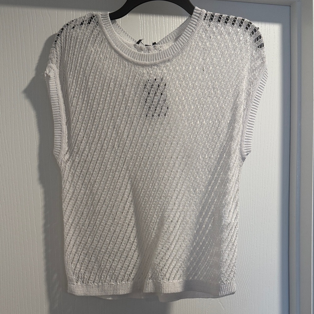 DKNY White Sweater Cardigan